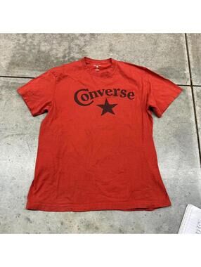 vintage converse red and black spell out shirt size large